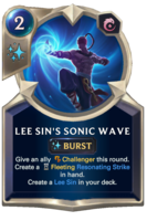 Lee Sin's Sonic Wave Card