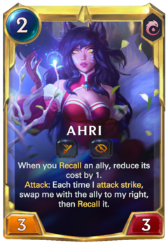 Leveled Ahri Card