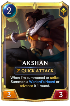 Leveled Akshan Card