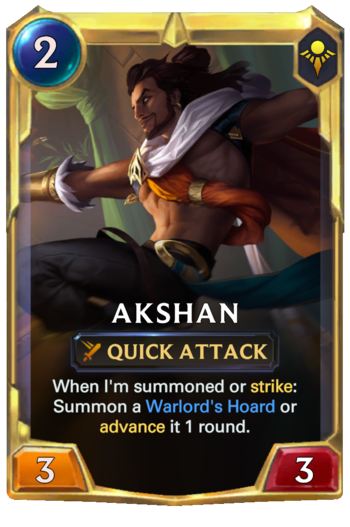 Leveled Akshan Card