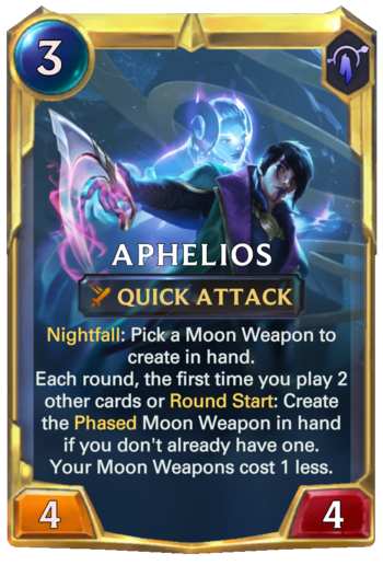 Leveled Aphelios Card