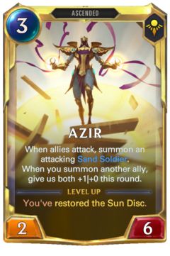 Leveled Azir Card