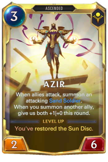 Leveled Azir Card