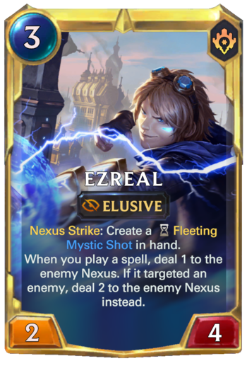 Leveled Ezreal Card