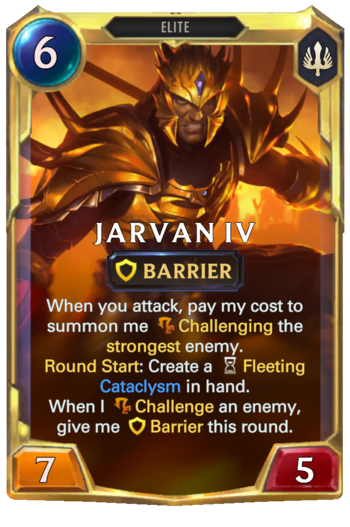 Leveled Jarvan IV Card