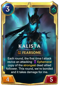 Leveled Kalista Card