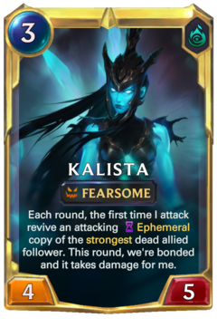 Leveled Kalista Card