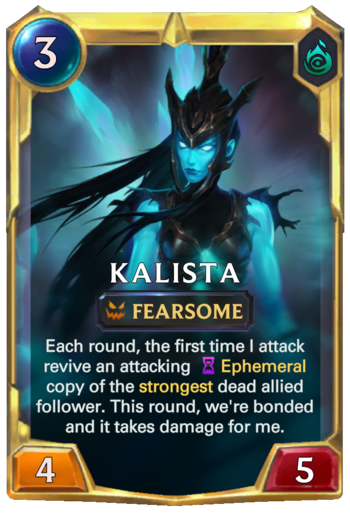 Leveled Kalista Card