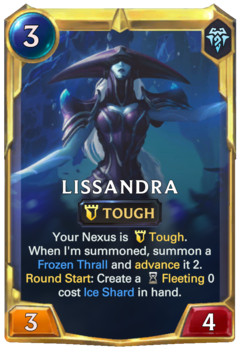 Leveled Lissandra Card