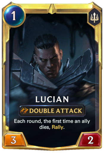 Leveled Lucian Card