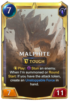 Leveled Malphite Card