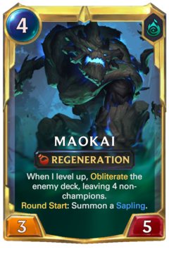 Leveled Maokai Card