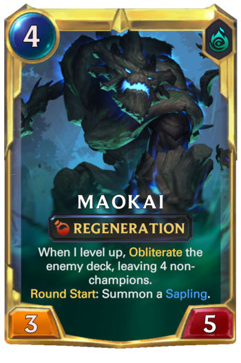 Leveled Maokai Card