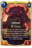 Leveled Ornn Card