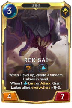 Leveled Rek'Sai Card