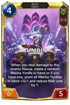 Leveled Rumble Card