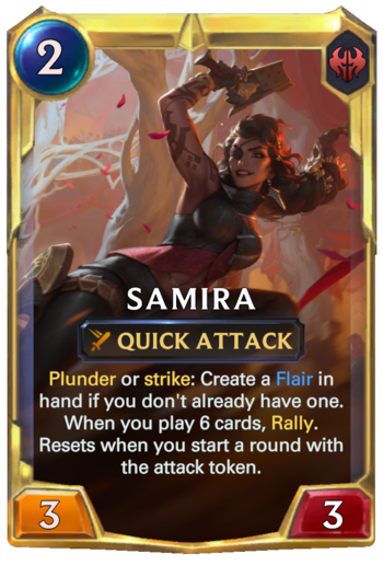 Leveled Samira Card