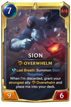 Leveled Sion Card