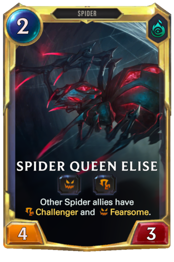 Leveled Spider Queen Elise Card