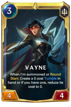 Leveled Vayne Card