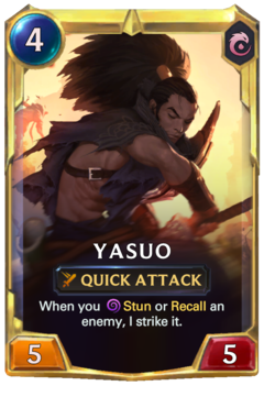 Leveled Yasuo Card