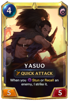 Leveled Yasuo Card