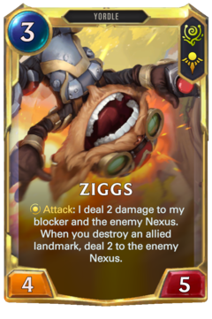 Leveled Ziggs Card