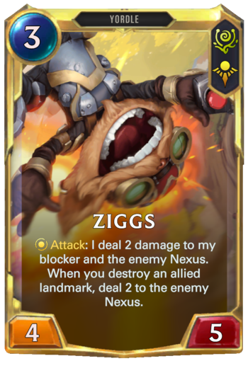 Leveled Ziggs Card