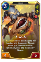 Leveled Ziggs Card