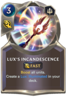 Lux's Incandescence Card