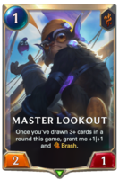 Master Lookout Card