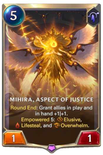 Mihira, Aspect of Justice Card