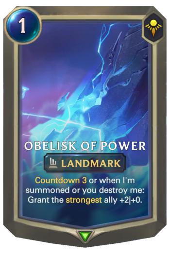 Obelisk of Power Card