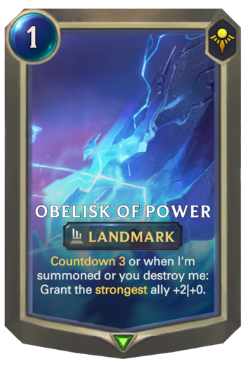 Obelisk of Power Card