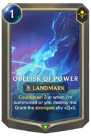 Obelisk of Power Card