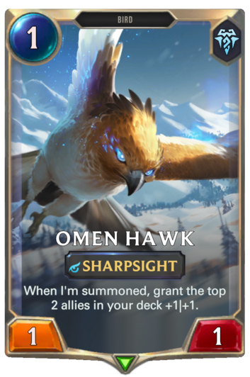 Omen Hawk :: Legends of Runeterra Card :: RuneterraFire