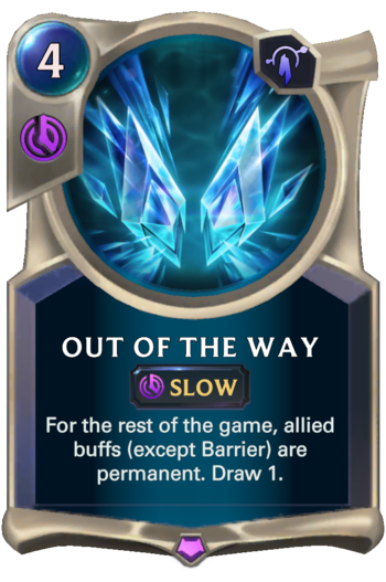 Out Of The Way Card