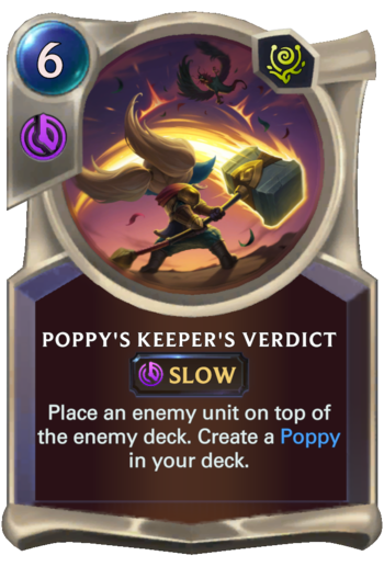 Poppy's Keeper's Verdict Card