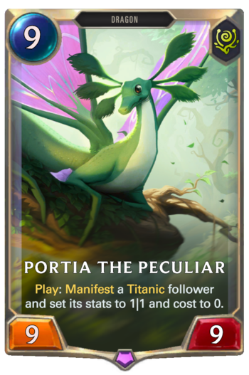 Portia the Peculiar Card