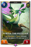 Portia the Peculiar Card