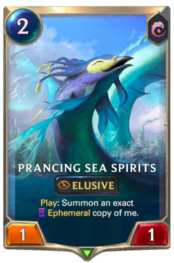 Prancing Sea Spirits Card