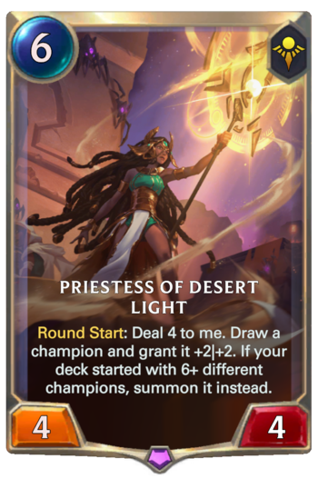 Priestess Of Desert Light Card