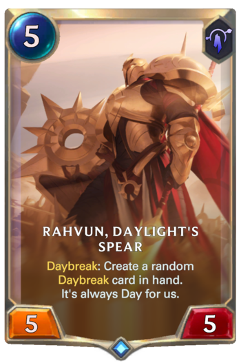 Rahvun, Daylight's Spear Card