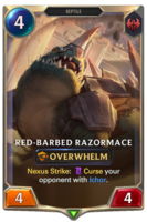 Red-Barbed Razormace Card