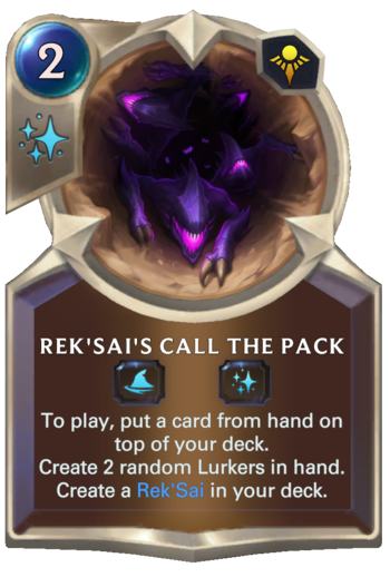Rek'Sai's Call the Pack Card