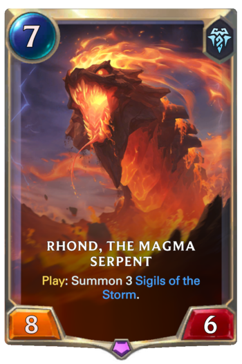 Rhond, the Magma Serpent Card