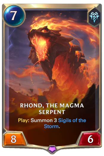 Rhond, the Magma Serpent Card