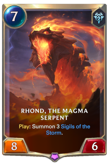 Rhond, the Magma Serpent :: Legends of Runeterra Card :: RuneterraFire