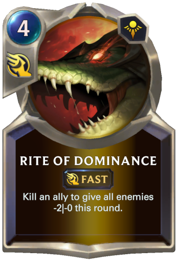 Rite of Dominance Card