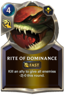 Rite of Dominance Card